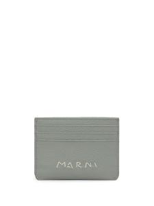 Визитница с вышитым логотипом Marni, синий