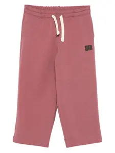 Брюки с логотипом и завязками MSGM Kids, фиолетовый