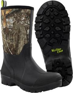 Унисекс зимние ботинки Western Chief 365 из неопренa для мужчин и женщин - морозоустойчивые, бесшовная водонепроницаемая резина, противоскользящая подошва, обувь для активного отдыха в любую погоду, Camo, Mid