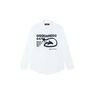 DSQUARED 2 Мужская белая рубашка
