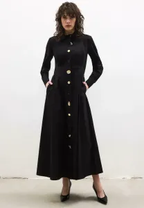 Макси-Платье с золотыми пуговицами Touché Privé, Black