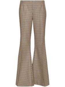 Stella McCartney расклешенные брюки в ломаную клетку, нейтральный