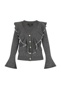 Вязаный кардиган faina Knit Cardigan, темно-серый