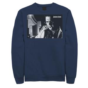 Мужская рабочая толстовка с компьютером «Парк Юрского периода» Деннис Недри Licensed Character, синий