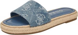 Женские плоские сандалии Guess KATIC, Medium Blue Denim Logo 420