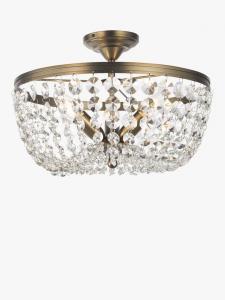Потолочный светильник La Scala Shower Dome Flush Chandelier John Lewis, Satin Bronze