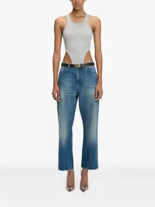 Боди с высоким вырезом Victoria Beckham, серый