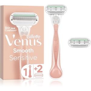 Гладкая женская бритва Venus Sensitive с 2 головками