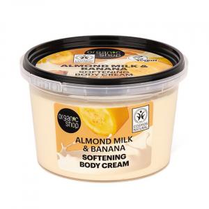 Смягчающий крем для тела с миндальным молоком и бананом Organic Shop, 250 мл