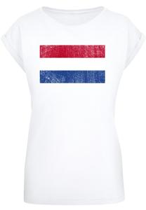 Футболка с принтом NIEDERLANDE HOLLAND FLAGGE DISTRESSED F4NT4STIC, белый