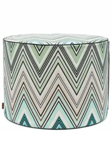 Пуф с узором зигзаг Missoni Home, зеленый