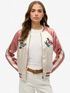 Вышитая суйкаджаном куртка - бомбер Superdry, цвет Rice White
