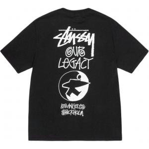 Футболка Our Legacy SS25 Work Shop Surfman pigment dyed unisex Stussy, черный