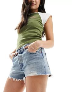 Голубые джинсовые шорты Levi's 501 Original