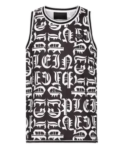 Топ-Майка в готическом стиле, пленэр Philipp Plein, черный