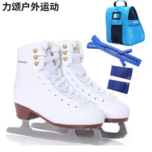 HEAD Коньки HanshuF200 утепленные с плюшевым принтом для детей и взрослых, фигурные, роликовые, для хоккея F200+синяя сумка+синий чехол на лезвие+синий 34