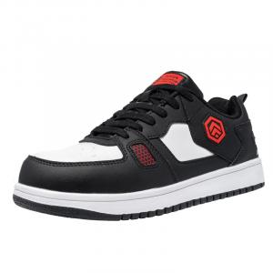 LARNMERN Защитные рабочие ботинки унисекс черно-красные, цвет Black Red