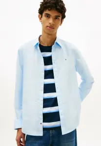 Рубашка из поплина с вышивкой флага, стандартного кроя. Tommy Jeans, Sweet Blue