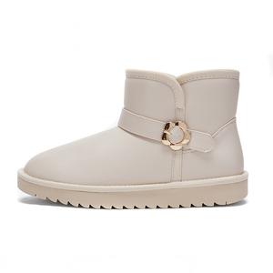 Зимние ботинки женские черные/экрю SEMIR