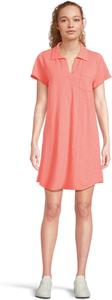 Платье Mod-o-doc Short Sleeve Johnny Collar Dress, цвет Coral Bliss