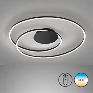 Светильник LED потолочный Holy LED-модуль 1 шт. теплый белый - холодный белый Fischer & Honsel, песочно-черный