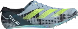 Кроссовки Adizero Finesse Spikes 'Wonder Blue Lucid Lemon', синий