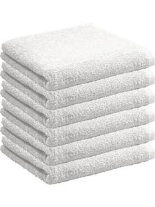 Redbest  Махровое полотенце, легкое махровое полотенце, упаковка из 6 штук, цвет Oceanside, белый