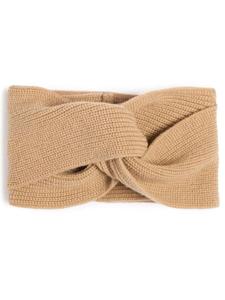 Patou тюрбан из шерсти мериноса с закрученными деталями, нейтральный цвет