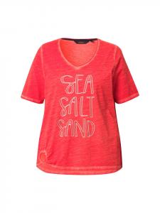 Футболка Ulla Popken, цвет neon rot