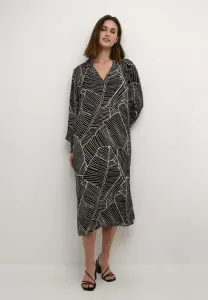 Платье kagenette янтарного цвета Kaffe, Black Turtledove Leaf Print