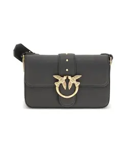Кожаная сумка через плечо Love Pinko, черный