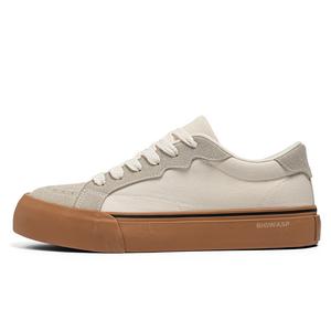 BIGWASP Износостойкие мужские лоу-топы для скейтбординга бежевые, цвет Beige