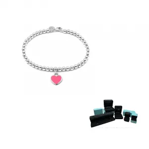 TIFFANY & CO. Браслет silver с миниатюрной подвеской в виде сердечка
