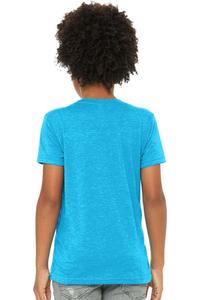 Футболка молодежная BELLA + CANVAS CVC Jersey, синий