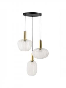 Beliani Подвесные светильники NJORO в прозрачном/черном/латунном исполнении