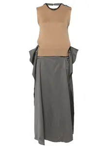 Драпированное платье миди Litkovskaya, серый