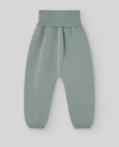 Детские вязаные леггинсы коллекции Esencial Paz Rodríguez, мятный