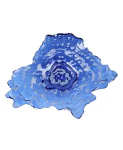 Большое блюдо из остричного стекла Vietri, blue