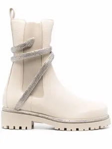 Ботинки со стразами René Caovilla, нейтральный