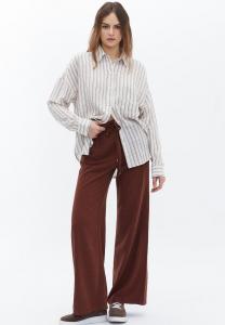 Блузка на пуговицах WITH POCKET DETAIL OXXO, коричневый