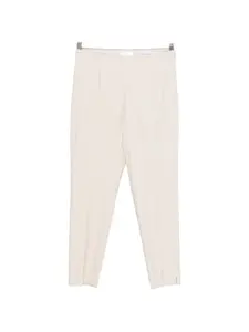 Брюки прямого кроя с разрезами на манжетах Peserico, бежевый