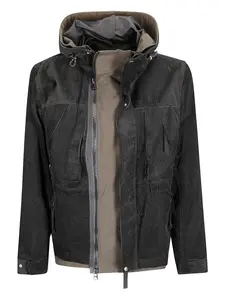 Вельветовая куртка с капюшоном Sacai, черный