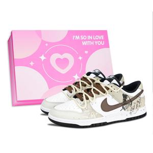 Nike Dunk Black White, древние и элегантные устойчивые к истиранию и скольжению низкие кроссовки для скейтборда unisex khaki