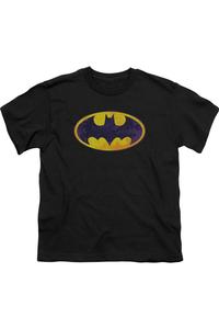 Футболка с неоновым логотипом Batman Bm Distress для детей Gildan