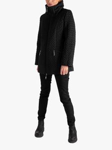 Вышитый стеганый кабель-пальто chesca, Black