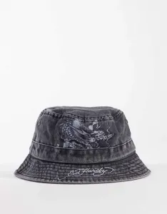 Эд Харди шляпа-ведро с ползущим драконом и кислотой