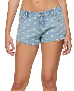 Джинсовые шорты Josie в горошек Edikted, синий