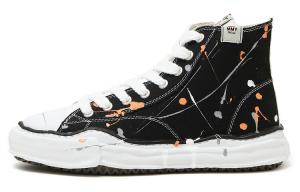 Стильные мужские кеды для скейтбординга с высоким верхом черного/серого цвета Mihara Yasuhiro