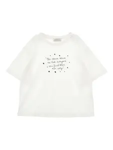 Футболка с графичным принтом Monnalisa, белый