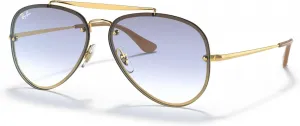 Солнцезащитные очки Ray-Ban Unisex Rb3584n Blaze Aviator, Gold/Clear Gradient Light Blue